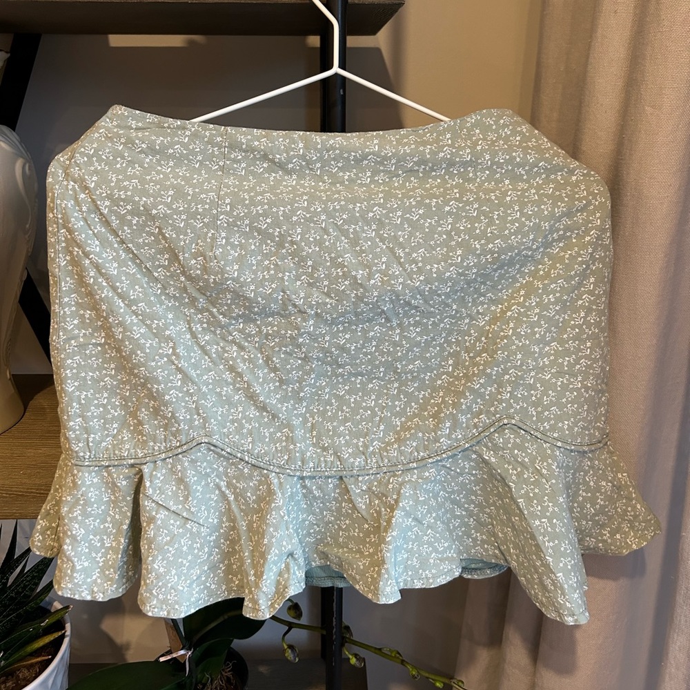 Princess Polly Sage Floral Skirt